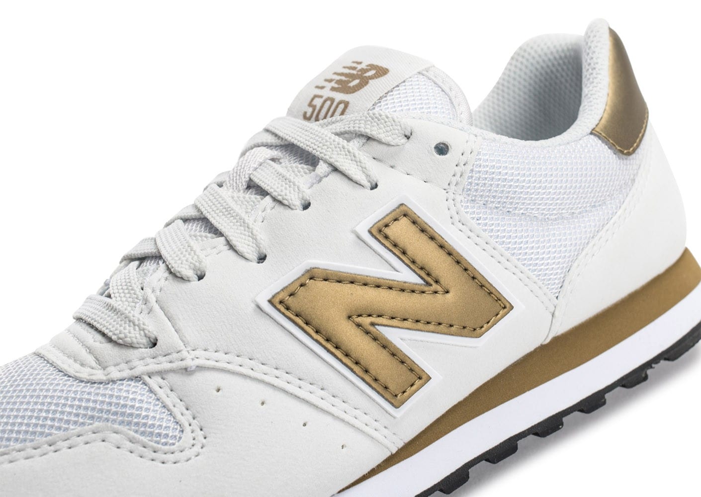 new balance blanche et or